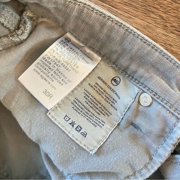 Ag Adriano Goldschmied Gray Straight Leg Jeans - Picture 5 of 6